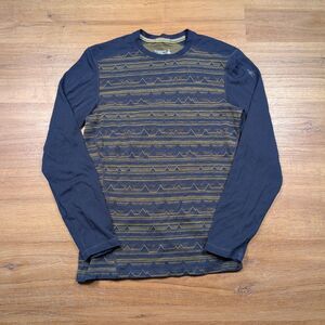 Smartwool Classic All-Season Merino Base Layer Mens M Blue Wool Long Sleeve